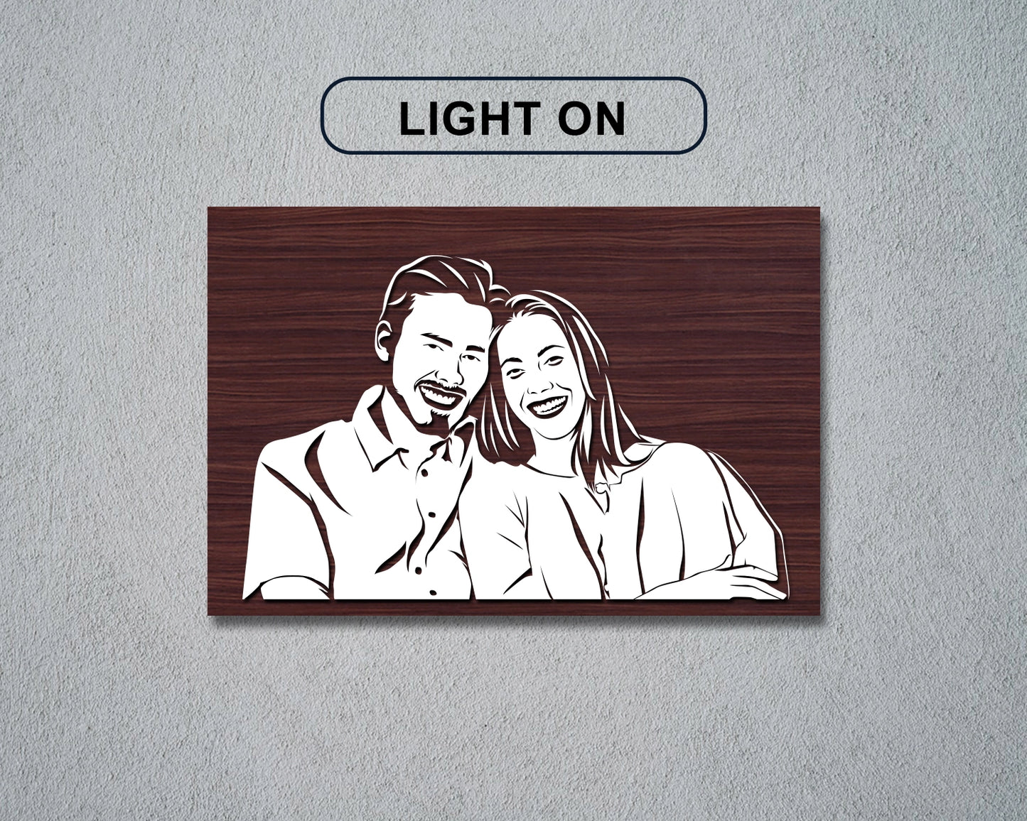 
                  
                    Personalized LED Wooden Decal – Custom Photo Gift for Couples
                  
                