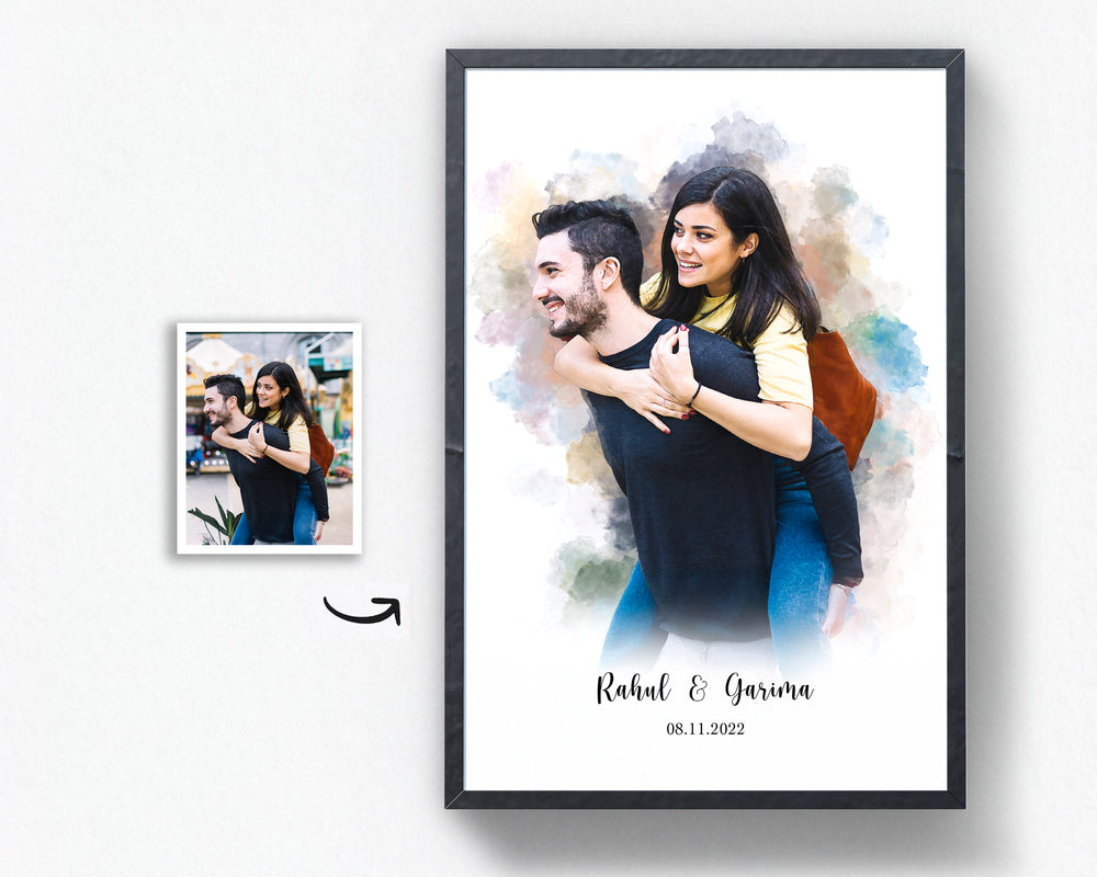 Water Splash Couple Portrait