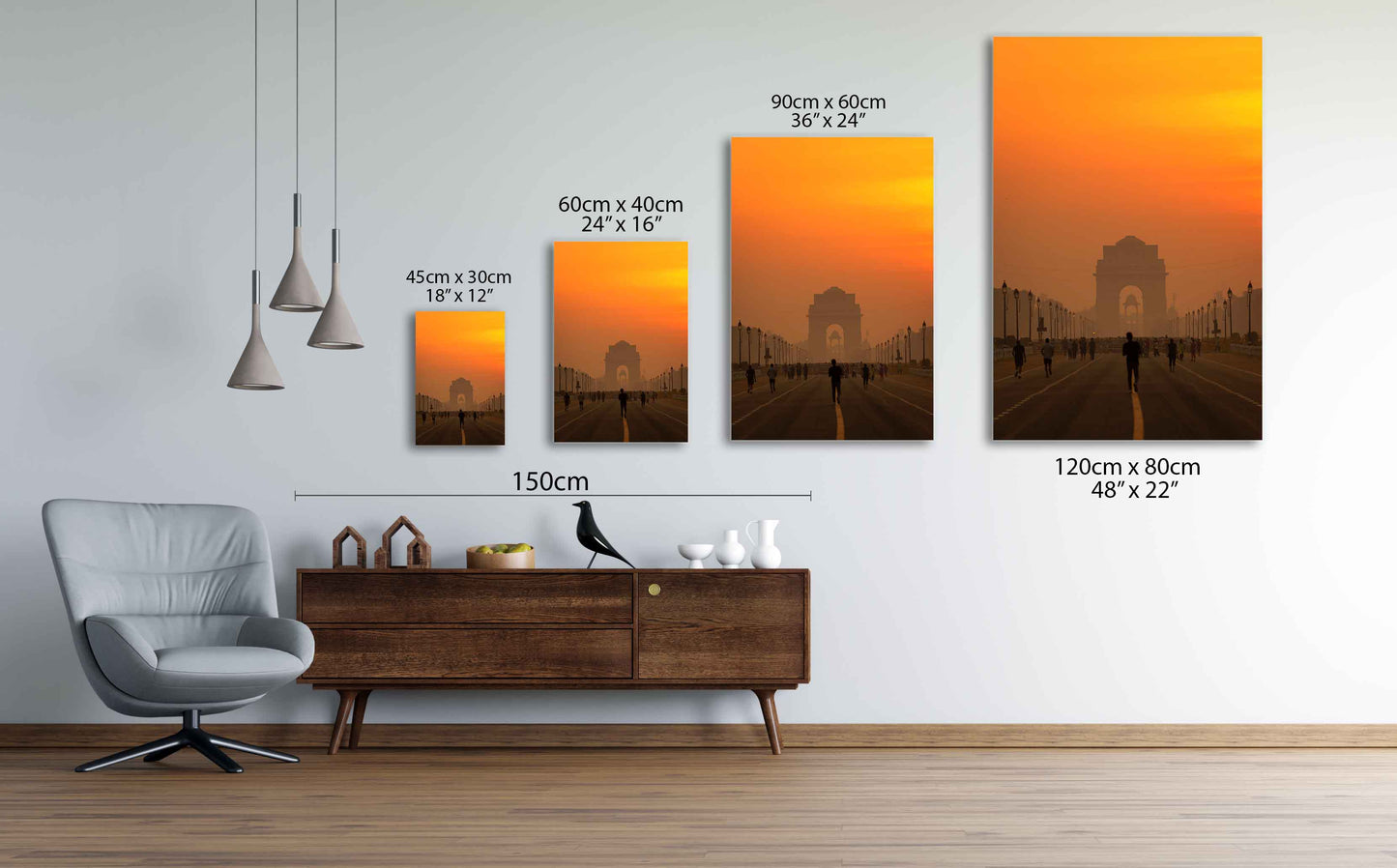 
                  
                    India Gate Canvas Art in room view
                  
                