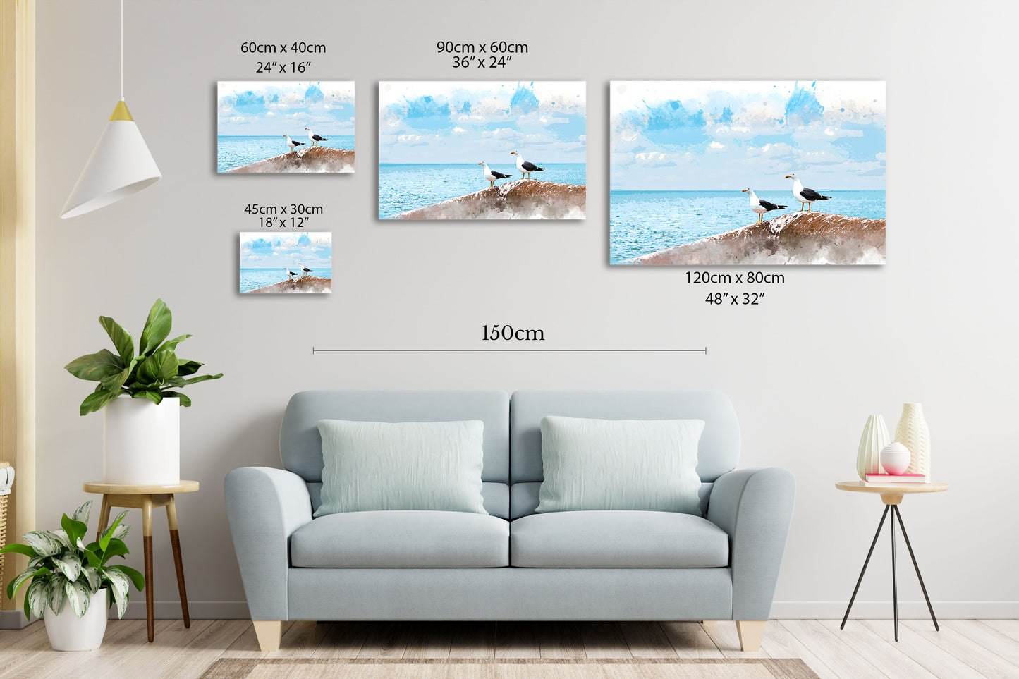 
                  
                    Seagulls and the sea canvas painting
                  
                