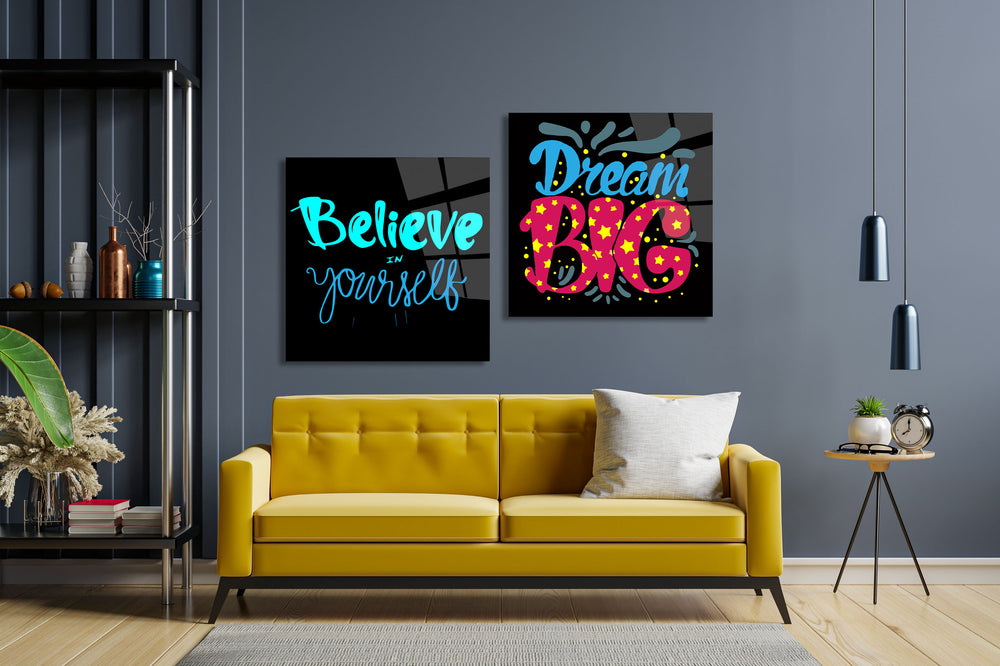 Motivational quote wall art