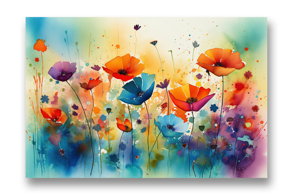 Watercolor Blossoms: A Delicate Painting  The Wall Artistry –