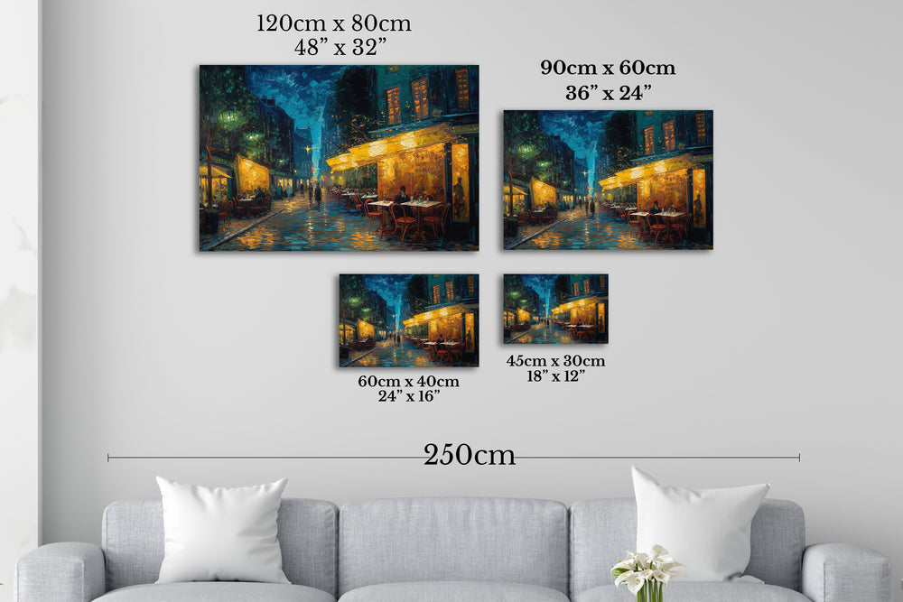 Walking at night painting